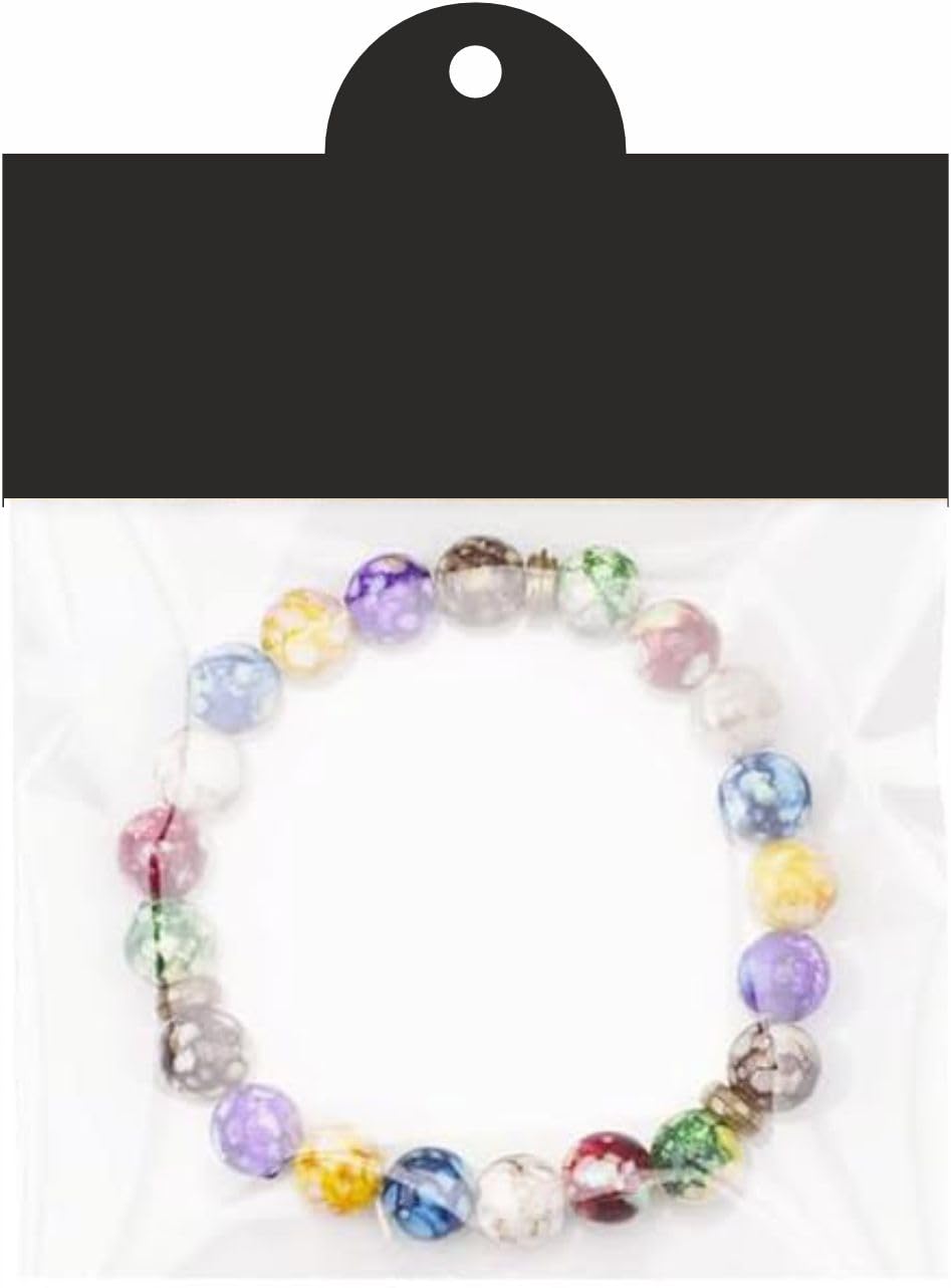 Zenomia Jewelry Card for Small Business, Hanging Display Cards, Bracelet, Earring, Keychain Black 50pcs with 50bag(3.14x2.36in)