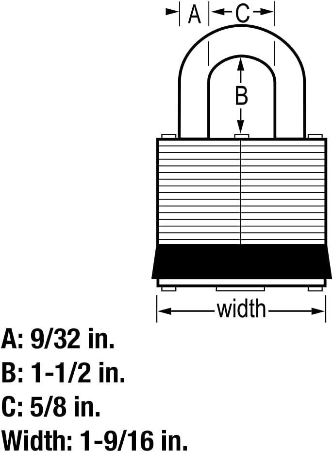 Master Lock 3SSQLF Stainless Steel Outdoor Padlock with Key, 4 Pack Keyed-Alike