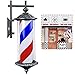Produktbild An der Wand montierter Friseursalon LED Barbers Pole Traditionelle Barbier Pole LED Einfache Montage Beleuchtendes rotierendes Salonschild Licht Rot Weiß Sehr hell