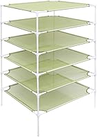 Vista 1 de Growsun Rejilla de secado de suéter de 6 capas apilable, malla de tela seca, verde (conector actualizado)