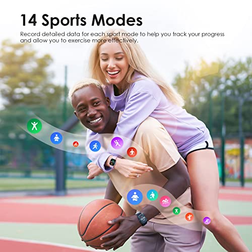 Smartwatch-Damen-Fitnessuhr-Damen-mit-Schlaf-und-Pulsmesser-5ATM-wasserdichte-Smartwatch-fuer-Muttertagsgeschenk-Schrittzaehler-Uhr-Damen-Kompatibel-mit-iOS-und-Android-Activity-TrackerRosa