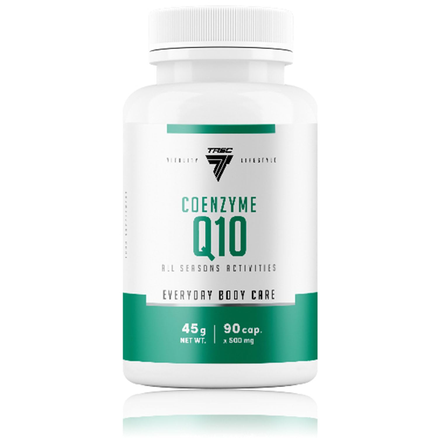 TREC Nutrition Coenzyme Q10-90 Capsules | Supplement for Cellular Energy Support | Natural Source, Fermentation Process | Vital for Respiratory Chain | Boosts Metabolism & Active Lifestyle