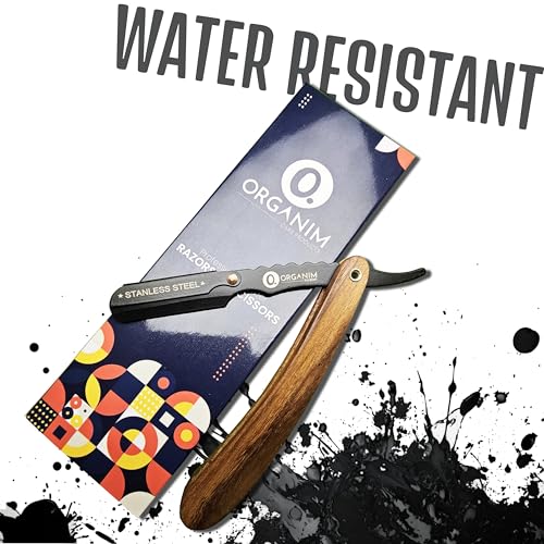 Image of Barber Shaving Razor for Men with Wooden Handle | Stainless Steel Clip Head Razor for Salon and Home Grooming | Manual Beard Shaving and Trimming Razor for Barbers (Black)