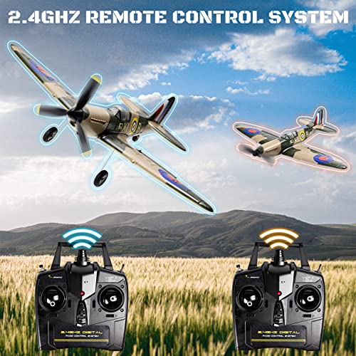 Supdex Rc Plane, 2.4Ghz 6-Axis Gyro Remote Control Airplane 4 Channel To Fly Stunts/One Key Aerobatic/One Key Return/Easy & Ready To Fly,Jet Fighter Toy Gift For Kids And Adults #TOP2