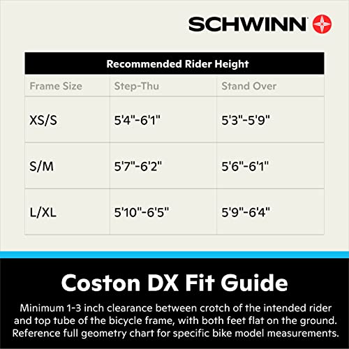 Schwinn Coston Dx Adult Electric Hybrid Bike, Large/X-Large Step-Thru Frame, 7-Speed, 27.5 Inch Wheels, 20-Inch Aluminum Frame, Gloss White #TOP5