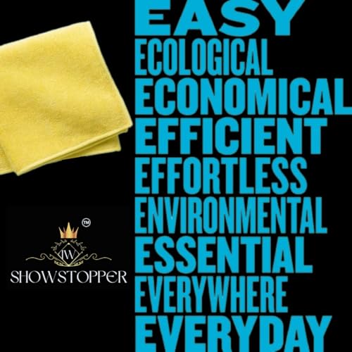 Image of SHOWSTOPPER Microfiber Cleaning Cloth - 5 Pack Kitchen Cleaning Cloths And Wipes, Dusting Cloth For Home Cleaning, Home Essentials Products, Kitchen Accessories Items, Yellow, 40X40CM