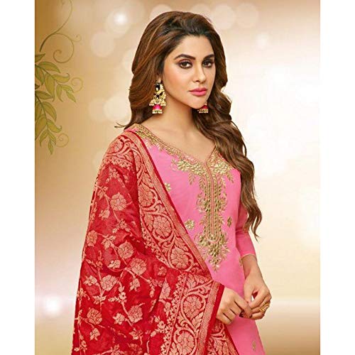 Women's Wear Heavy Chaderi slik Punjabi Shalwar Kameez Patiyala Suits Indian Pakistani Fancy Dress3