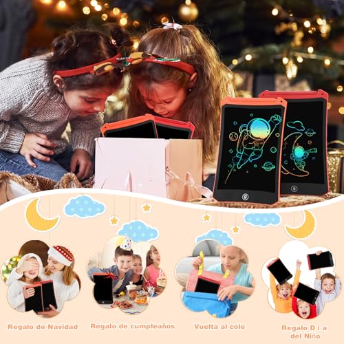 2 Piezas Tableta Escritura LCD Color, RaceGT 8.5'' Pizarra Magica Infantil, Tablet Escritura Niños, Tableta Gráfica lcd, juguete infantil para niñas 2 3 4 5 6 años - imagen 7