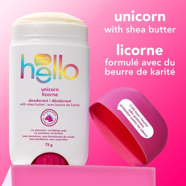 Hello Unicorn Natural Deodorant, Aluminum Free, Parabens Free, 73 g - Deodorant for Women - Deodorant Stick - 24-Hour Odor Control — view 3