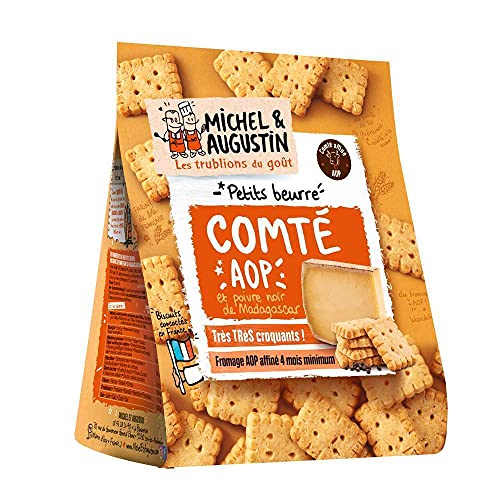 MICHEL ET AUGUSTIN - Petits beurre apéritif Comté AOP et poivre de Madagascar - 100g