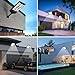 Aqraou Solar Lights Outdoor Waterproof, 6500K Dusk to Dawn Solar Street Light Motion Sensor with Remote, LED Security Flood Light for Outside Garden Yard Path, Oudoor Parking Lot Lights, 4PACK
