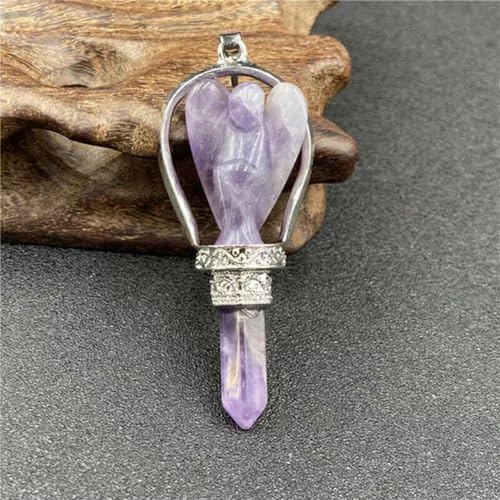 Pendule d'ange en Cristal Naturel, Pierre précieuse de radiesthésie - 1 pièce