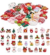 BEEFLYING 24 Pcs Noël Résine Flatback Cabochons Charmes Père Noël Arbre de Noël Résine Embellisse...
