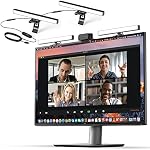 Éclairage de vidéoconférence HumanCentric - Lumière pour webcam pour le streaming, lumière LED pour moniteur et ordinateur portable pour vidéoconférences, éclairage Zoom pour ordinateur, remplace la lumière annulaire pour les réunions Zoom, kit double