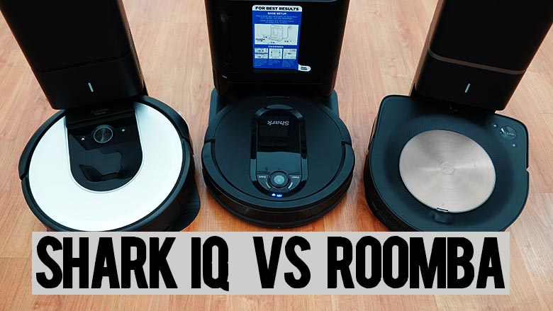 Shark IQ vs. Roomba I6+ vs. Roomba S9+ 