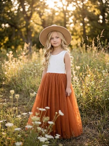 Image of 2Bunnies Girl Peony Lace Back A-Line Straight Tutu Tulle Party Flower Girl Dress