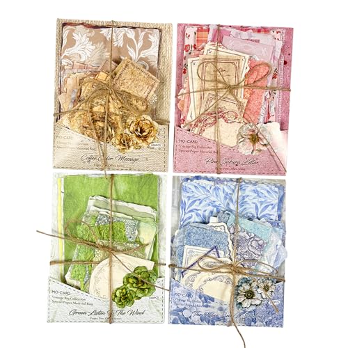 Alideco 400pcs Scrapbook Paper Vintage basic and versatile Scrapbooking Paper for Journaling Supplies, Decorative Craft Paper for Junk Journals (zhijianyouju)