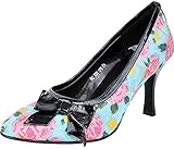 inamagura pumps Inamagura Glitter Flower Bow Schleifen Pumps High Heels - Türkis Rockabilly