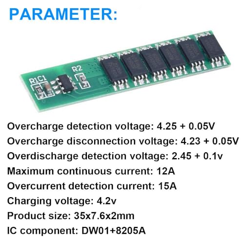 Image of IDUINO 1S 15A 3.7V 6MOS Lithium Battery Protection Board 18650 Charger Module BMS PCB Protection Board