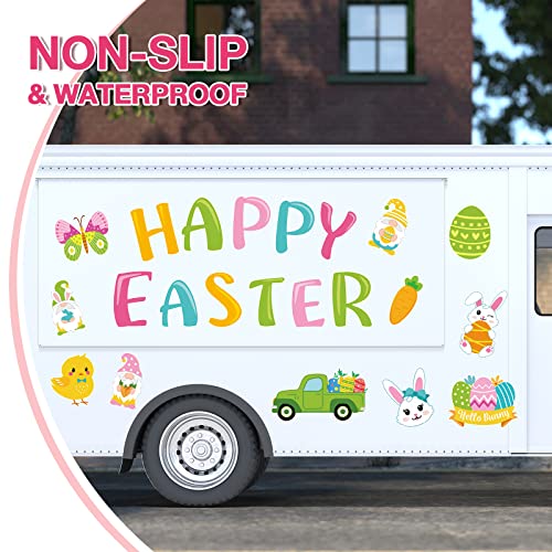 23 Pcs Happy Easter Garage Door Decoration Magnets Magnetic Easter Decorations Easter Magnetic Big Stickers Easter Eggs Carrots Magnets Gnome Magnetic Refrigerator Decal For Car Outdoor Holiday Decor #TOP6