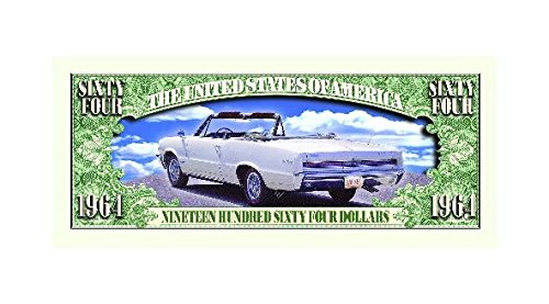 1964 Pontiac GTO Novelty Money Bill in Currency Holder - Great Gift for Classic Car Buffs