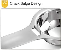 Vista 5 de Separador de filtro de acero inoxidable de yema de cocina Separador de huevos blancos Herramienta apta para lavavajillas (Plata)