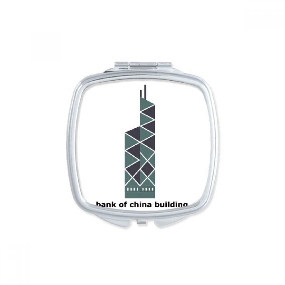 Miroir de poche multicolore au motif graphique unique de Hong Kong pour accessoire de sac