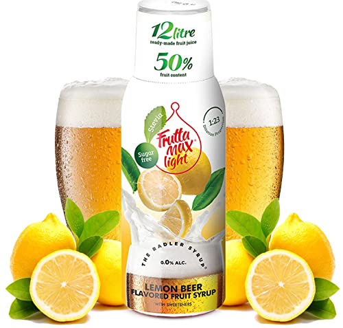 Light - Bajo en carbohidratos - Jarabe de fitness de FruttaMax | Azúcar Cero | con Stevia | 50-60% Contenido de Fruta 500ml (Limón-Radler Light)