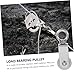 FIXOSHEE 2pcs Heavy Duty Stainless Steel Lifting Pulley for Wire Rope Track Small Pulley Exceptional Wear Resistance for Industrial Applications
