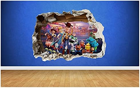 Thorpe Signs Toy Story Smashed Wall Sticker Size 81cm x 58cm 3D Style Bedroom Boys Girls Vinyl Wall Art Decal
