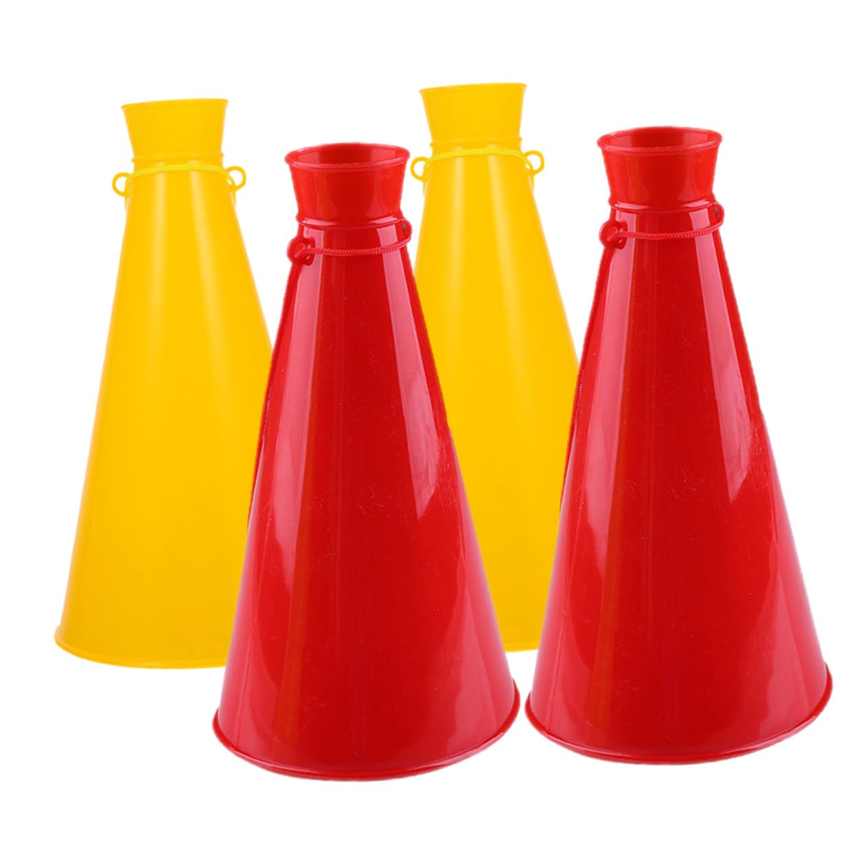 ABOOFAN 4 Stück Kleiner Megaphone aus Kunststoff zum Anfeuern bei Sportveranstaltungen mit Benutzerfreundlichem Design und Schallverstärkung für Outdoor Aktivitäten