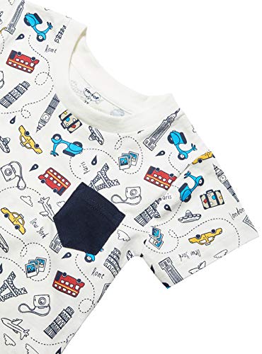 Camiseta Cidades, Tip Top, Meninos, Neve - Off White, 2T