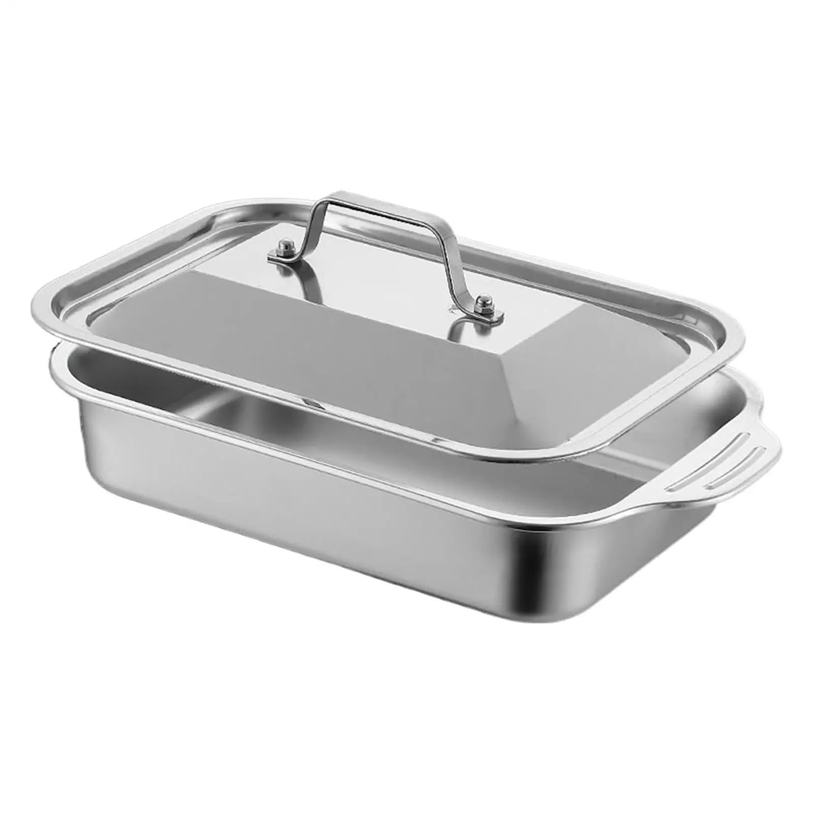 Plaque de cuisson avec couvercle anti-éclaboussures pour lasagne et poisson grillé parfait
