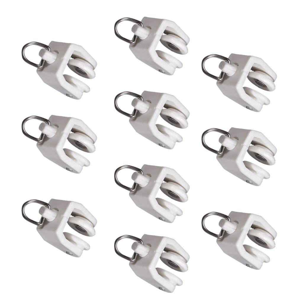 10pcs Poly Curtain Track Runners Rail Runners with Eyelet-image-23