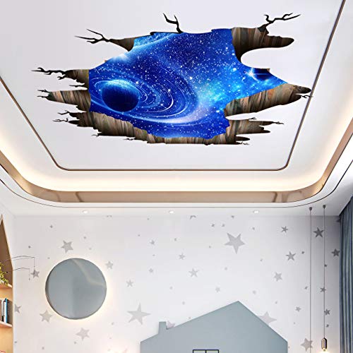 Vinilo Decorativo 3D Galaxia Azul Removible Universo miniatura 6