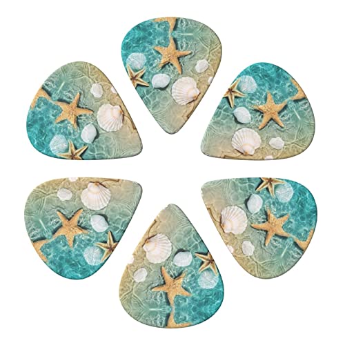 Sea Shell Starfish Lot de 6 médiators pour guitare acoustique, guitare électrique, basse, ukulélé – fins, moyens et… - Les Beatles, Paul McCartney, John Lennon, RIngo Starr, George Harrison Sea Shell Starfish Lot de 6 médiators pour guitare acoustique, guitare électrique, basse, ukulélé – fins, moyens et… – Image 5