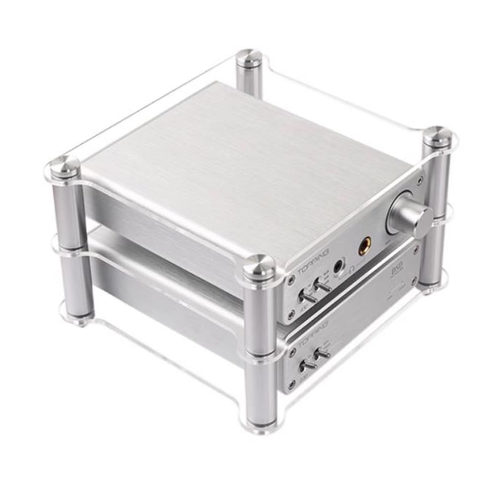 Rack De Componentes De Audio Acrílico, Torre De Audio Y Video De 2 Capas, Rack Transparente Pequeño, Soporte para Equipos De Audio De Alta Fidelidad, Soportes para Dispositivos De Transmisión