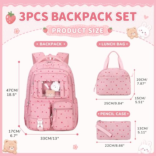 Image of PIG PIG GIRL Kids Backpack for Girls School Bags for Middle School Students Book Bag for Elementary Primary School