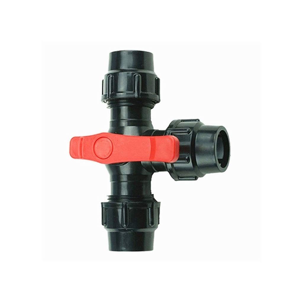 MDD Válvula De Tubería De Conexión De Tres Vías, Válvulas De Tubería Conector T-Tipo De Válvula Diámetro Interno 20 25 32 40 50 63mm Válvula De Bola con Manual E Instrucción