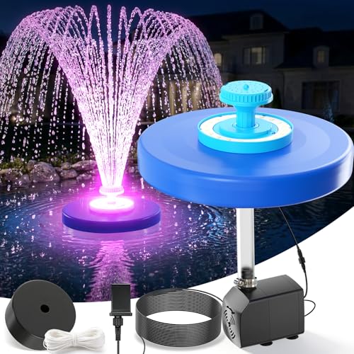 Large Pond Fountain,Floating Pool Fountain with LED...