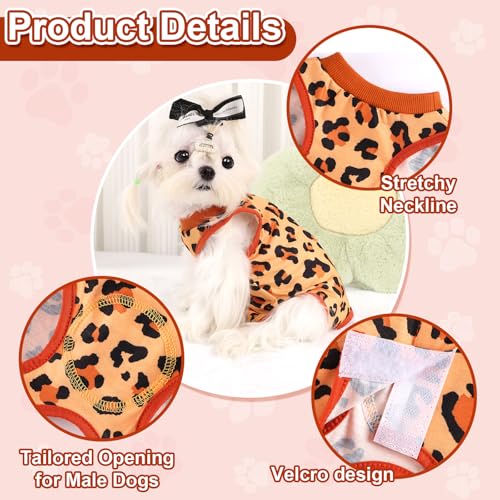 Yikeyo Dog Surgery Recovery Suit,Dog Recovery Suit Female for Small Dogs,Dogs Surgery Suit Female Spay,Breathable Professional Dog Abdominal Recovery Shirt Anti-Licking(Leopard,XS,Chest 12.6 in) by Yikeyo - Used condition - Image 3