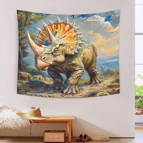 Tapisserie murale dinosaure 3D grand poster tissu pour chambre enfant