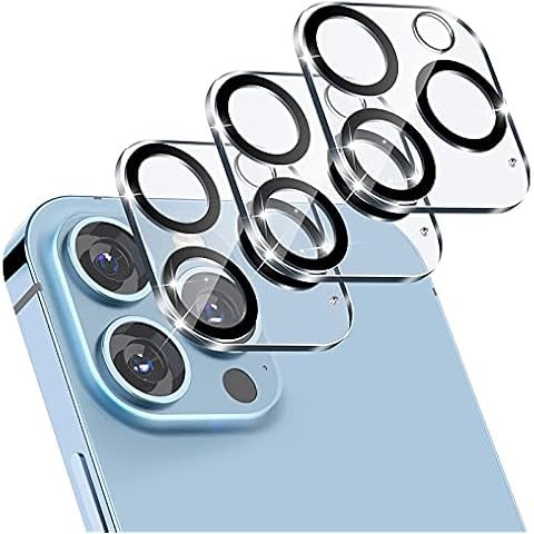 FITA [3 Pack] Camera Lens Protector compatible with iPhone 13 Pro / 13 Pro Max, Anti-Scratch Tempered Glass Camera Protector, High-Definition Ultra Thin Camera Lens Cover with Night Flash Circle Cover