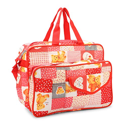 Vanya Handicraft Collection LONGING TO BUY Baby Bag for Mother, Mother Bag, Diaper Bag for Girls and Boys (Red)
