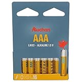 AUCHAN Piles alcalines LR03   type AAA 16 piles