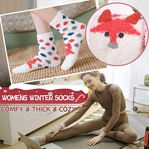 Image of ProEtrade Fuzzy Socks for Women Teen Girls Fluffy Christmas Cozy Slipper Cabin Soft Winter Warm Fleece Socks