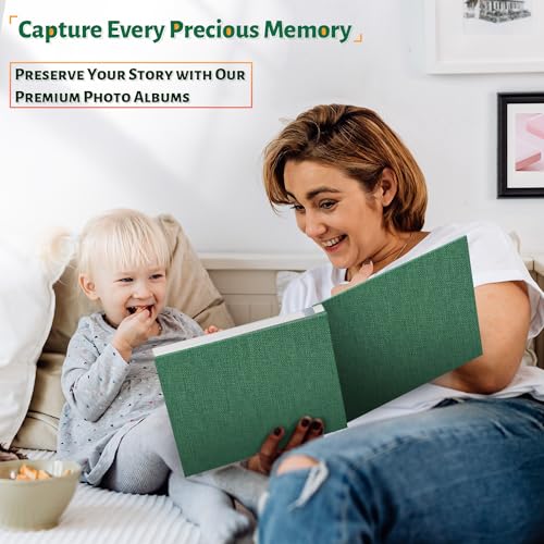 Image of Artfeel Photo Album Self Adhesive Scrapbook,60 Pages Large Photo Book for 4x6,5x7,8x10 Pictures,DIY Album for Baby Wedding Family Travel Birthday,with Metallic Pen and Scraper