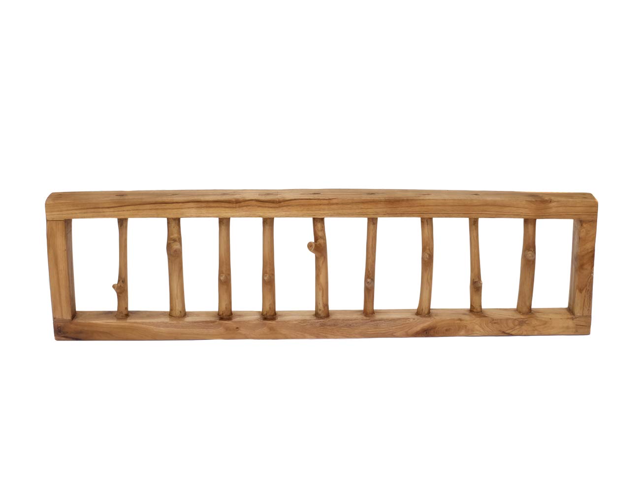 Diseño de ramas con ganchos, colgador pared, colgador, madera reciclada, estilo shabby chic, ganchos para colgar en la pared, madera de teca (9 ganchos)