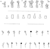 Vista 1 de Florero de flores, sellos transparentes para hacer tarjetas y decoración de álbumes de fotos, botellas de plantas pequeñas, sellos de goma, sellos