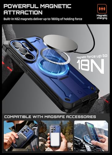 Image of SUPCASE for Samsung Galaxy S26 Ultra Case with Stand (UB Pro Mag), [2 Front Frames] [Compatible with Wireless Charge] [Built-in Screen Protector & Belt-Clip] Protective Phone Case for S26 Ultra,Cobalt